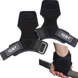 QST Guantes de gimnasia de cuero con acolchado en la palma y soporte para las muñecas para entrenamiento cruzado, Kettlebells, dominadas y levantamiento de pesas - Product Image 6