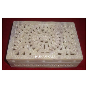 Boîtes de rangement pour bijoux en pierre de savon naturelle sculptée à la main de qualité supérieure au design moderne pour les cadeaux de mariage en gros - Product Image 1