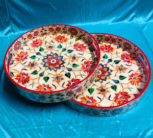 Plateau de service en MDF émaillé, plateau carré sur mesure, plateau de service moderne pour la maison, table à manger, service en gros par FWE - Product Image 6