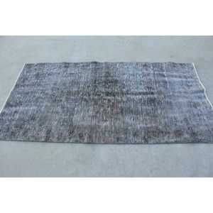 พรมวินเทจขนาด 3.3x6.3 ฟุต, พรมตุรกี, พรมขนสัตว์โมร็อกโกสีเทา - Product Image 2