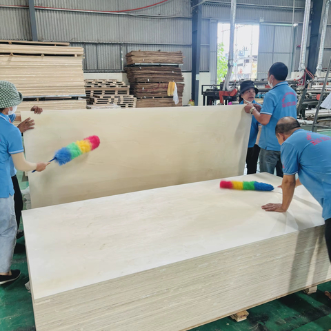 Eco-Friendly CARB P2 Poplar Plywood Board DD Grade 12-15-18-21mm Factory Direct Best Price Rubber Core E0 Vietnam Origin