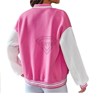 แจ็กเก็ตเบสบอลเลตเทอร์แมนสำหรับผู้หญิงเสื้อแจ็กเก็ตอุ่นสตรีทสไตล์สตรีทขายส่งตามสั่งฤดูหนาว - Product Image 2