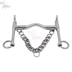 Bocado de Caballo de Acero Inoxidable Resistente, Tipo Derby, con Punta Baja y Trenzada, para Entrenamiento y Control Ecuestre, Marca HASHIR - Product Image 4