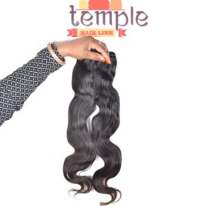 Paquete de cabello crudo de color 100% Temple Indian Virgin Cutícula Alineada Procesamiento Ninguno Venta al por mayor Extensiones de cabello humano sin procesar - Product Image 2