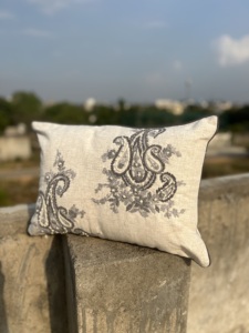 Luxury Decorative Sustainable Azo Free 45x45 Cm Beautifully Embroidered Cotton <b>Cushion</b> Covers at Best Wholesale Prices - Product Image 4