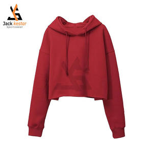 เสื้อฮู้ดครอปโยคะแขนยาวสำหรับผู้หญิง เสื้อฮู้ดครอปพิมพ์ลายตามสั่งสำหรับผู้หญิง เสื้อฮู้ดครอปขายส่งแบบพิมพ์ลายตามสั่ง - Product Image 1