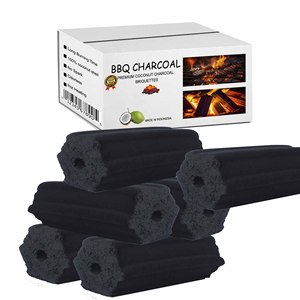 BBQ Camp Biomasse Briquettes Acheteur de charbon de bois noir en Europe Fabriqué à la machine Coquille de noix de coco Prix compétitif Produit d'exportation en Indonésie - Product Image 1