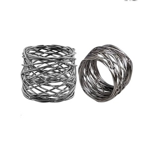 Ronds de serviette en métal de luxe Design moderne de haute qualité pour les mariages et autres occasions stockés pour les cadeaux - Product Image 4