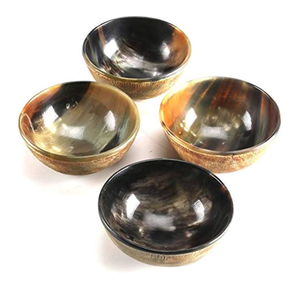 Prix pas cher dans la corne fait bol plats pour bol de service véritable corne de boeuf palmier moussage rasage bol corne naturelle décoration - Product Image 1