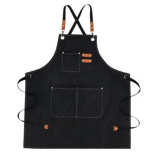 Tablier de barista en coton personnalisable en gros, logo personnalisé, vêtements de travail pour la cuisine à domicile, tablier imperméable - Product Image 5