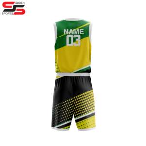 Uniformes de baloncesto de tela transpirable al por mayor con logotipo de equipo personalizado uniformes de baloncesto coloridos uniformes de voleibol - Product Image 2