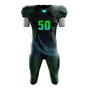 Ensemble maillot et pantalon de football américain à manches courtes et à séchage rapide conçu sur mesure Nouveau style personnalisé pour hommes - Product Image 5