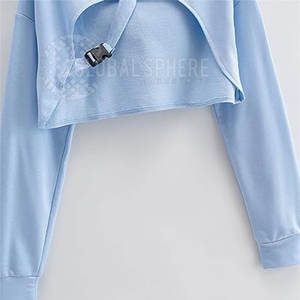 Ropa de mujer Cómodo Crop Top Sudaderas con capucha Venta caliente Calidad Premium Crop Top Sudaderas con capucha para la venta - Product Image 6