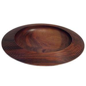 Bol rond en bois d'acacia incurvée fait à la main de haute qualité, bol de service à salade pour le dîner à la maison, vaisselle de Table à bas prix - Product Image 1