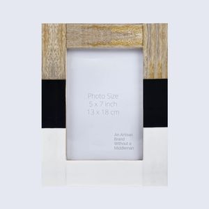 Cadre photo en os incrusté de style marocain, objet de décoration fait à la main - Product Image 1