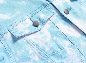 Chaqueta de invierno para hombre con efecto lavado, vaquera con efecto desgastado por el sol, corte ajustado, de algodón, estilo vintage, streetwear, con logo frontal - Product Image 4