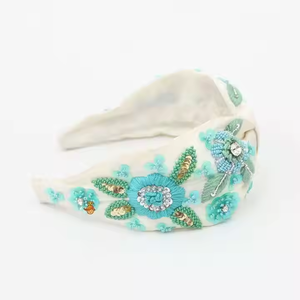 Best Quality 2025 Handmade Designer Women Children Fashion Multi Color <b>Hair</b> <b>Bands</b> Head <b>Band</b> Embroidered Beaded <b>Hair</b> <b>Band</b> - Product Image 1