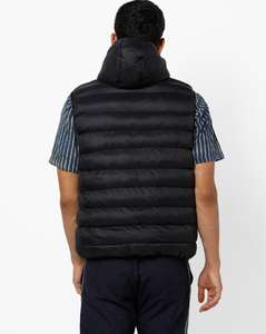 Nueva moda transpirable de talla grande para hombre, chalecos gruesos de invierno sin mangas, chaqueta con capucha acolchada, chaleco informal con cremallera y bolsillos - Product Image 6