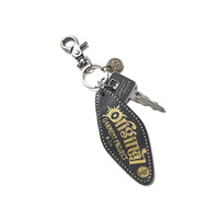 OGARP Vintage Silver Waterproof Round Electronic Key Finder with Offset Printing Metal Keyring Black