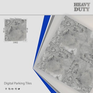 HD Beige Digital Color 400x400มม. 40x40ซม. เซรามิคที่จอดรถกระเบื้องพอร์ซเลนสำหรับอาคารสำนักงานกลางแจ้ง - Product Image 2