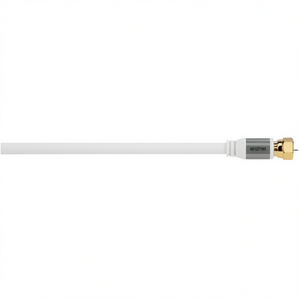 Cable de Antena de TV Satelital Blanco de 2m, 110Db, Modelo 00127193 - Product Image 2