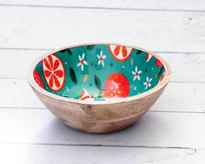 > Nueva pegatina esmaltada, cuencos de madera impresos para comida o ensaladeras, cuenco pequeño para servir pasta y cereales a bajo precio - Product Image 4