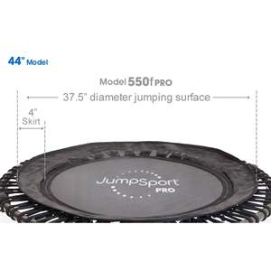 JumpSport PRO 550f Trampolino per Fitness Indoor Leggero 44 Pollici Design Pieghevole in Acciaio Sicuro per Ragazzi e Ragazze Nero - Product Image 4