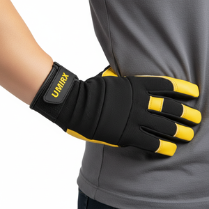 Gants de mécanicien en cuir de chèvre sur mesure de qualité supérieure, poignet élastique, lavables, protection des mains de sécurité, gants de travail pour un usage quotidien - Product Image 5