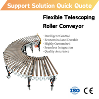Convoyeur à rouleaux extensible personnalisé, machine de transport télescopique multifonctionnelle, solution efficace pour le chargement de conteneurs en quai