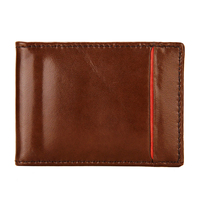 Portefeuille de voyage en cuir véritable personnalisé de luxe pour hommes Porte-cartes à deux volets avec RFID Slim Design-Prix de gros