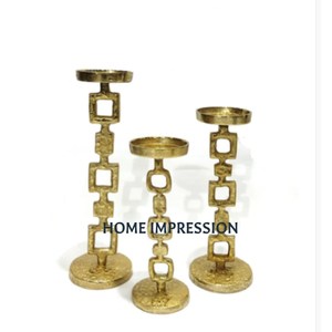 Black Powder Coated Metal Iron Round Shape Classic Handmade Table Top Lightening Home Decor Candle Holder and Stand in Low Price - Product Image 2