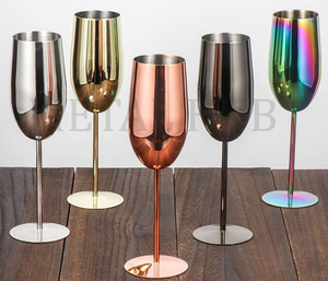 แก้วไวน์สแตนเลสสีทองสุดหรูเหมาะสำหรับการฉลองครบรอบค็อกเทลและงานเลี้ยงอาหารค่ำจากอินเดีย - Product Image 2