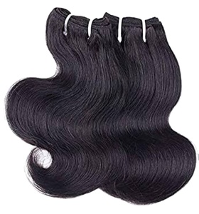 Grade 100% Natural Black Indian Remy <b>Body</b> <b>Wave</b> Premium Quality Human Hair Extensions - Product Image 5