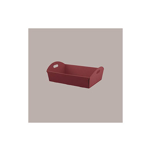 10 Uds Mini cartón Burdeos corrugado Rectangular 220x155H60mm cesta para envolver regalos de Navidad - Product Image 3