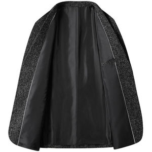 Diseño personalizado de los hombres Slim Casual Business Blazers Venta caliente a rayas de doble botonadura Cierre Moda Marca Abrigos Tops - Product Image 3