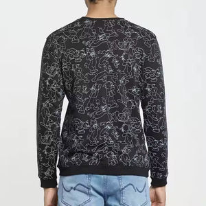 Sudaderas con cuello de hombre con logotipo personalizado más vendidas, ropa de calle, sudaderas de mezcla de algodón básicas cómodas de secado rápido para hombre - Product Image 3