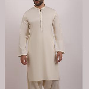 Ropa de hombre color azul liso bordado estampado personalizado algodón sedoso poliéster hombres trajes Shalwar Kameez Pakistán hecho caballeros USA - Product Image 2