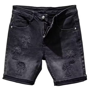 Shorts de mezclilla con lavado ácido para hombre, estilo urbano, en paquete al por mayor. - Product Image 4
