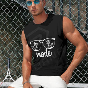 Chaleco de gimnasio de Hip Hop para hombre, camiseta sin mangas de entrenamiento de algodón personalizada de talla grande, camiseta de Fitness transpirable para culturismo de verano - Product Image 6