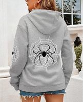 Unisex Kışlık ABD Deposu Örümcek Desenli Büyük Beden Kapüşonlu Sweatshirt Sokak Modası Özel Logo Ağır Pamuklu Kazak OEM