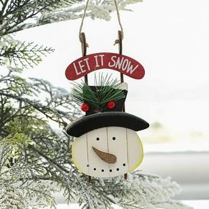 Elegante decoración colgante de Navidad de madera rústica para todo el hogar que brinda un ambiente festivo natural durante toda la temporada - Product Image 4