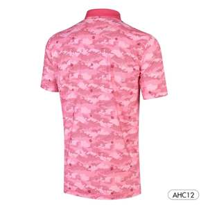 Vêtements de golf pour hommes Handee, camouflage rouge, 100% polyester tricoté, séchage rapide - Product Image 2