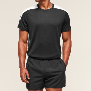 เสื้อยืดกีฬา2025ผู้ชายผ้าคอตตอน100% หดสีพื้นสำหรับฤดูร้อนขายดีที่สุด - Product Image 3