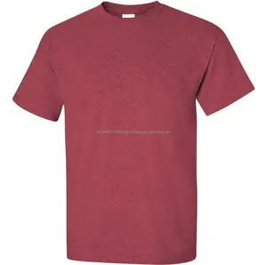 100% Katoenen T-Shirt Custom Logo Effen Geverfd Garen Geverfd T-Shirt Oversized Heren T-Shirts Zacht Katoen Zwaar Gewicht Stof T-Shirt