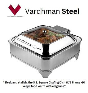 Oferta: Recipiente Cuadrado para Calentar Alimentos con Marco de Acero Inoxidable de 7L, Servidor de Buffet Cuadrado de Acero Inoxidable, Recipiente para Calentar Alimentos con Marco de Acero Inoxidable - Product Image 2