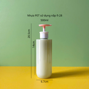 Botella de gel de ducha vacía de PET de 500ML, forma redonda cuadrada, botellas de plástico de Color verde, botella de champú con bomba de prensa - Product Image 4