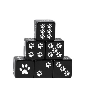 <span class=keywords><strong>Dés</strong></span> en acrylique personnalisables de 16 mm, adaptés aux jeux de rôle sur table, <span class=keywords><strong>dés</strong></span> noirs et blancs D6, <span class=keywords><strong>dés</strong></span> de jeu - Product Image 4