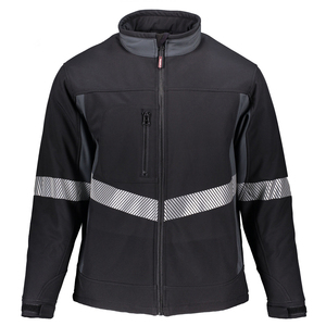 Elegante chaqueta Softshell para hombre con diseño OEM de tela transpirable de lona impermeable a prueba de viento - Product Image 2