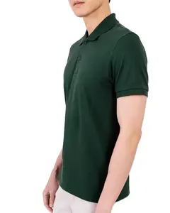 Polo informal de verano para hombre, camisa Polo de manga corta con cuello vuelto, ajustada, de Color sólido, para hombre de talla grande