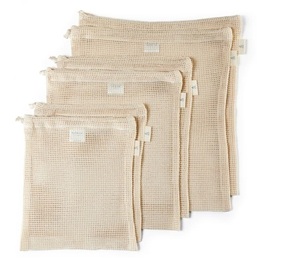 Sac d'épicerie en maille de coton biologique écologique réutilisable petite conception d'épissure Commande minimum 1000 pièces-pour le shopping - Product Image 2